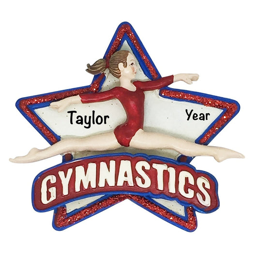 C8816 Gymnastics Star Personalized Christmas Ornament