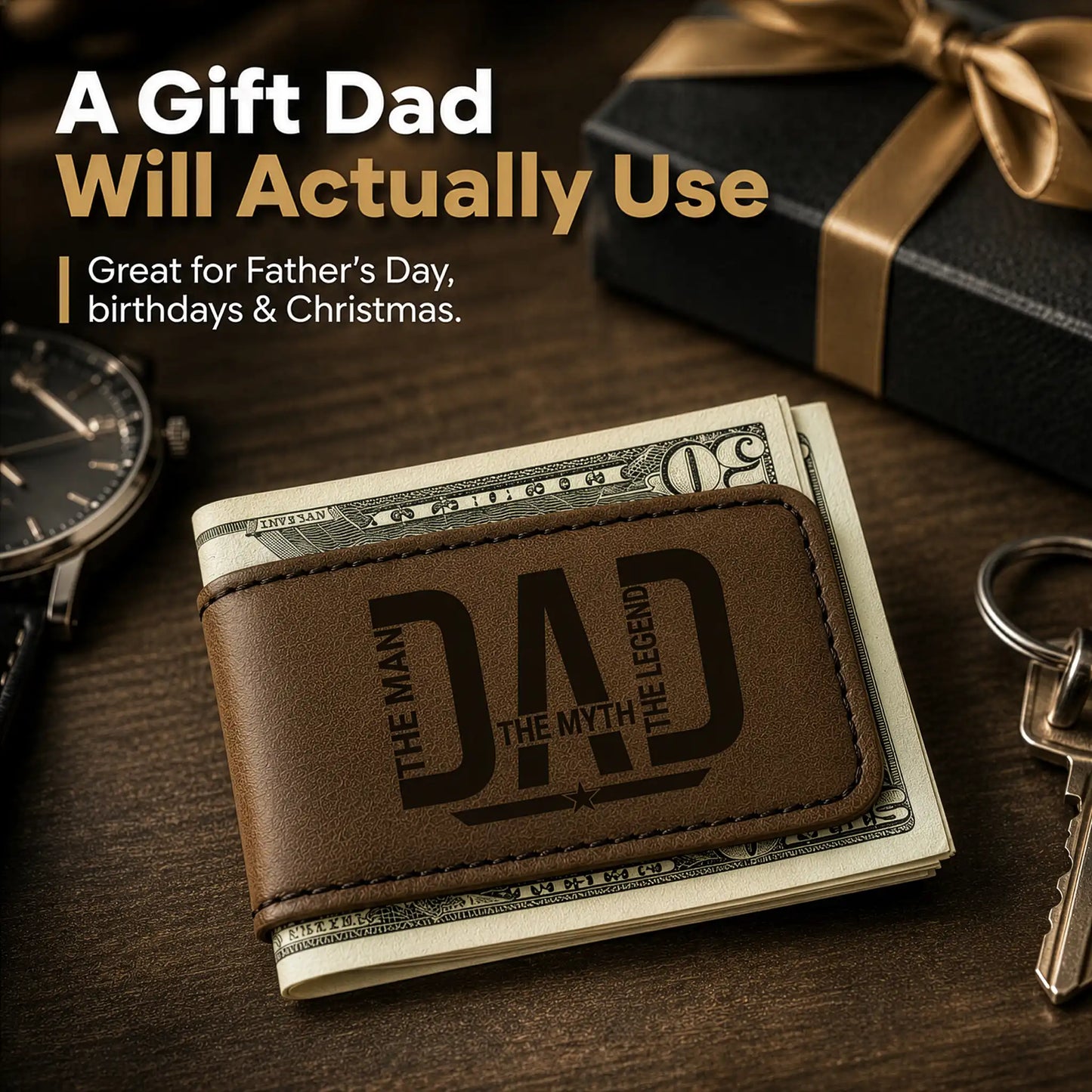 Personalized Dad Money Clip
