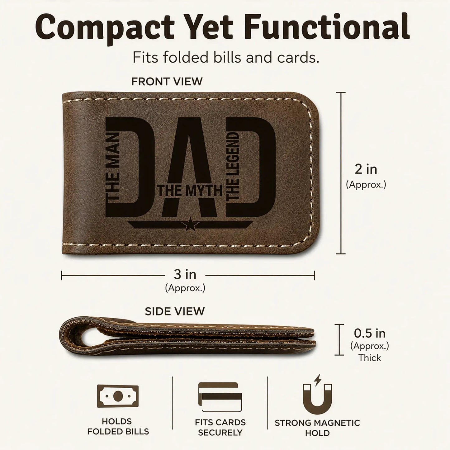 Personalized Dad Money Clip
