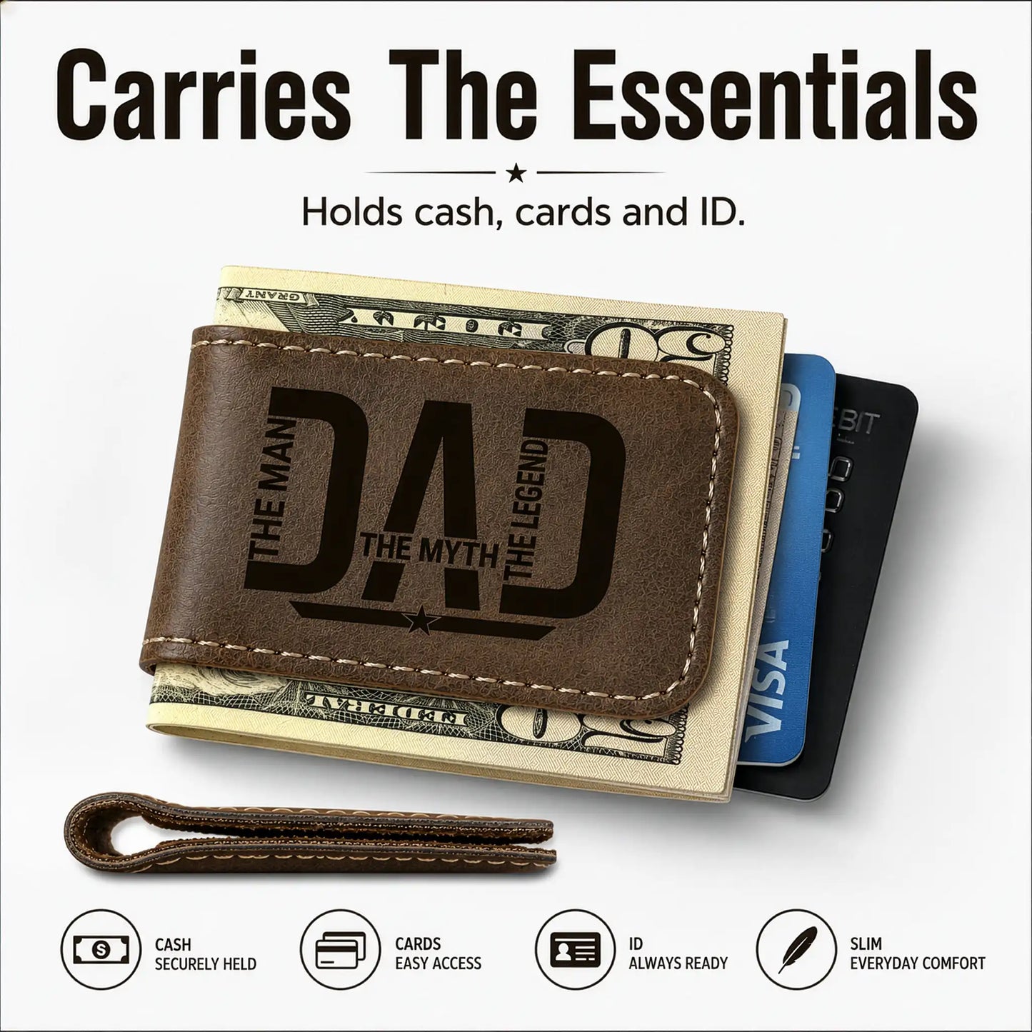 Personalized Dad Money Clip