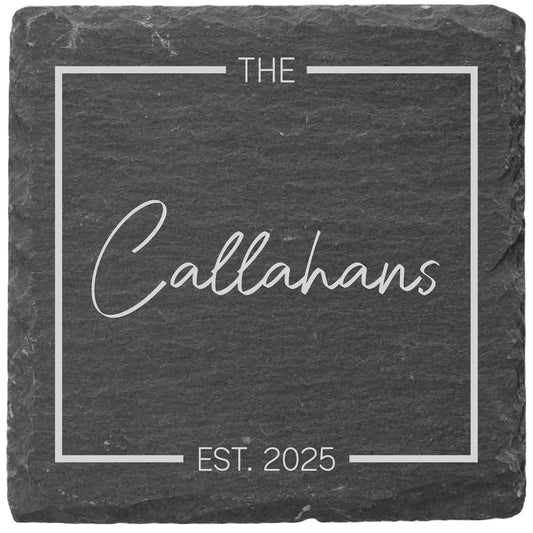Personalized Family Name Slate Coasters