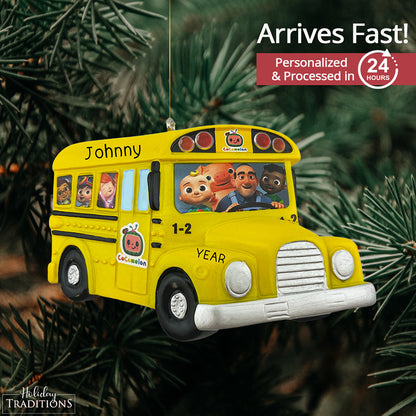 CoComelon School Bus Christmas Ornament