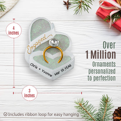 Engagement Ring Christmas Ornament