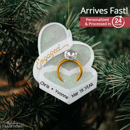 Engagement Ring Christmas Ornament