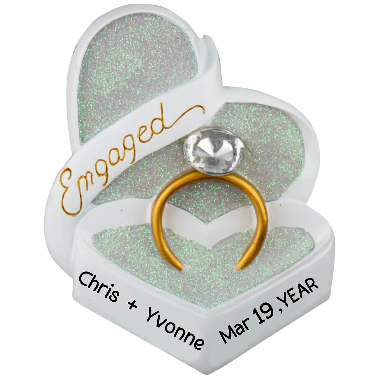 Engagement Ring Christmas Ornament