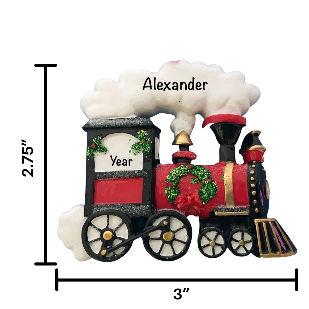 D3043 Christmas Train Personalized Christmas Ornament