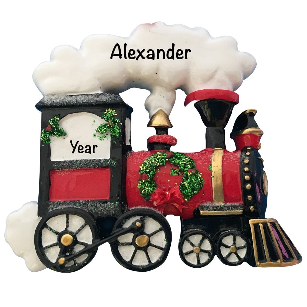 D3043 Holiday Train Personalized Christmas Ornament