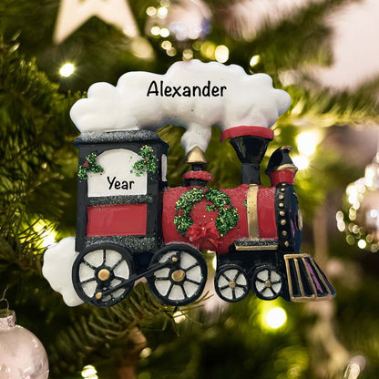 D3043 Personalized Holiday Train Christmas Ornament