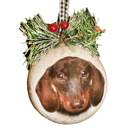 Dachshund Christmas Ornament - Black & Tan