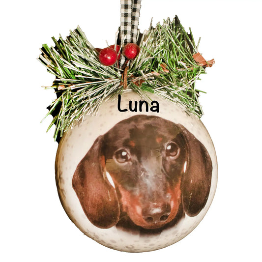 Dachshund Christmas Ornament - Black & Tan