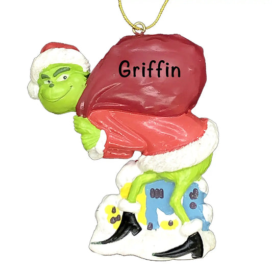 Grinch With Sack Christmas Ornament