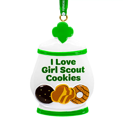 I Love Girl Scout Cookies Christmas Ornament