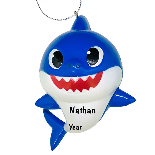 Baby Shark - Daddy Shark Blue Christmas Ornament