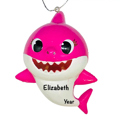 Baby Shark - Mama Shark Pink Personalized Ornament