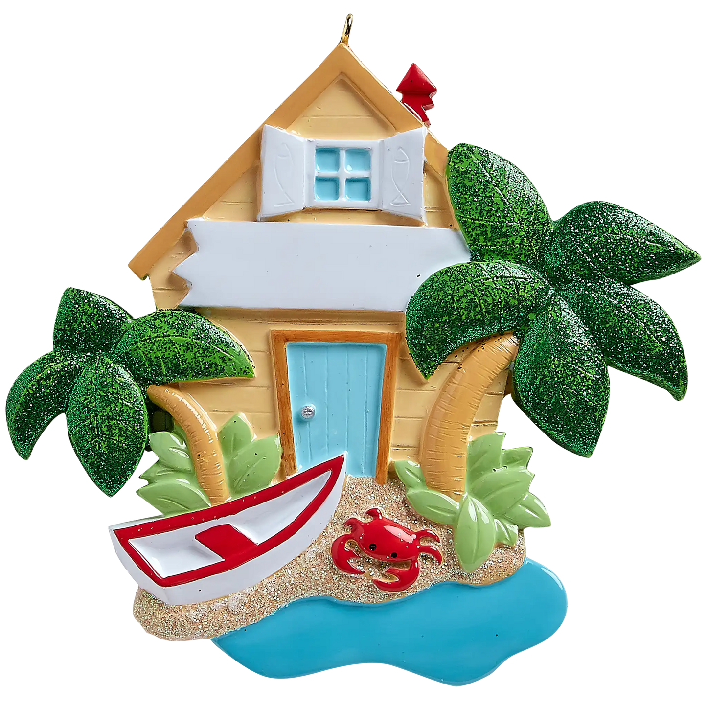 Beach House Vacation Christmas Ornament