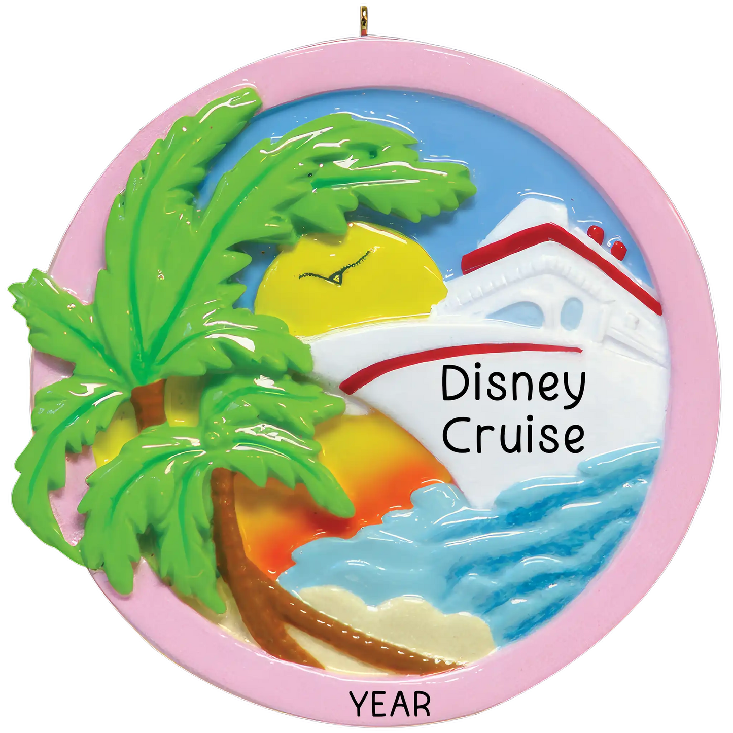 Cruise Ship Tropical Christmas Ornament