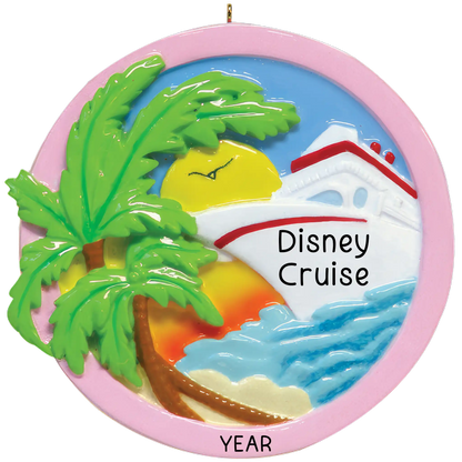 Cruise Ship Tropical Christmas Ornament