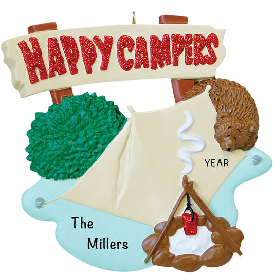 Happy Camping Christmas Ornament