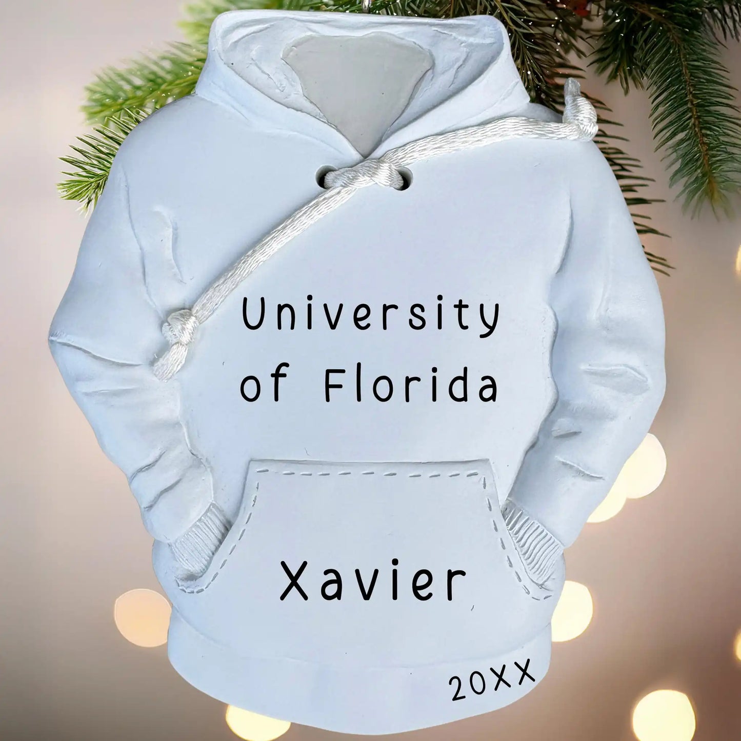 College Hoodie Personalized Ornament
