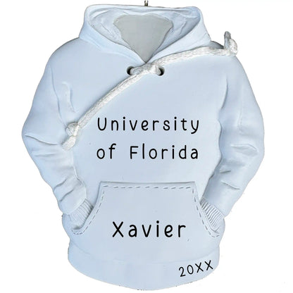 College Hoodie Personalized Ornament