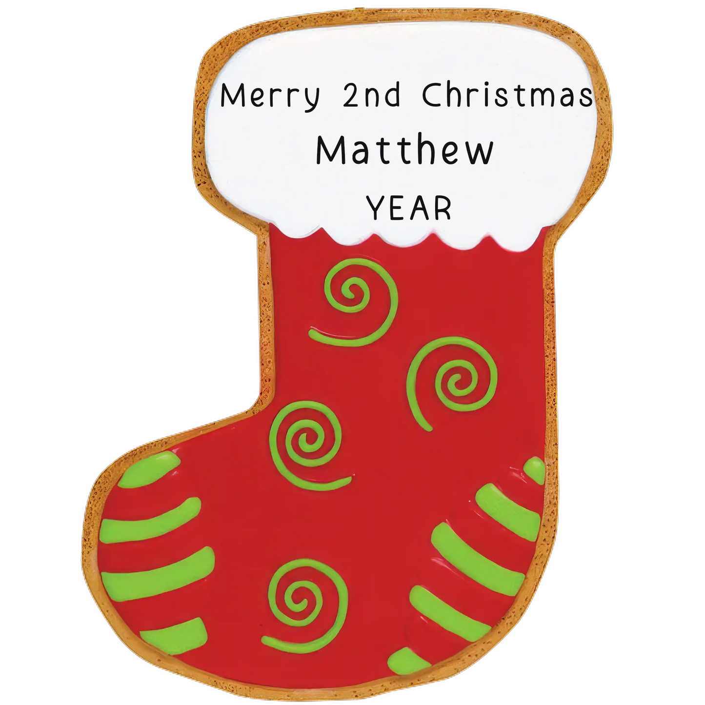 Stocking Cookie Personalized Ornament