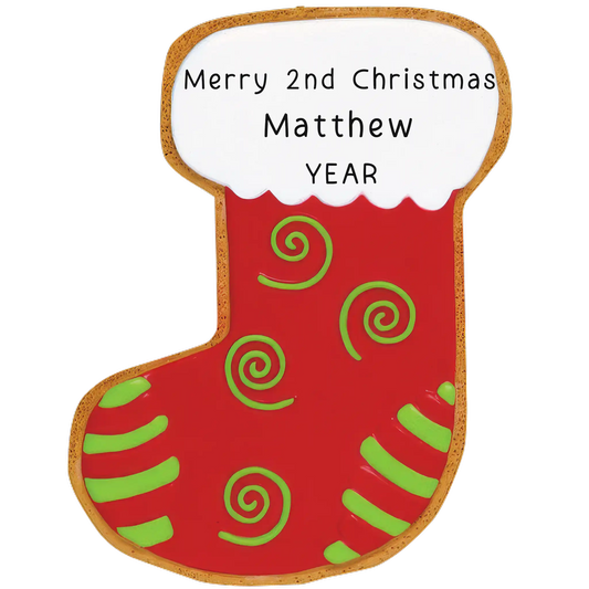 Stocking Cookie Personalized Ornament