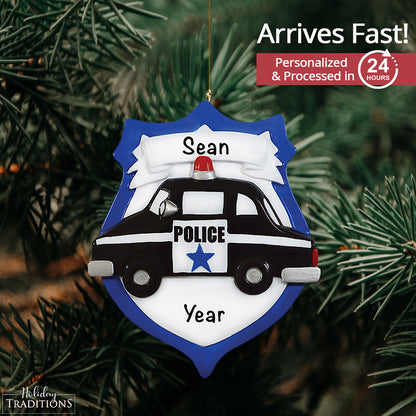 Police Emblem Christmas Ornament