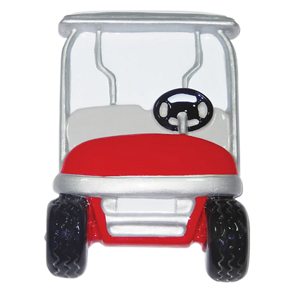 Red Golf Cart Personalized Christmas Ornament