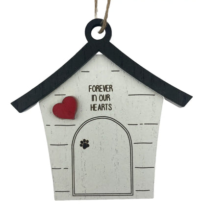 Dog House Rustic Personalized Ornament - Memorial