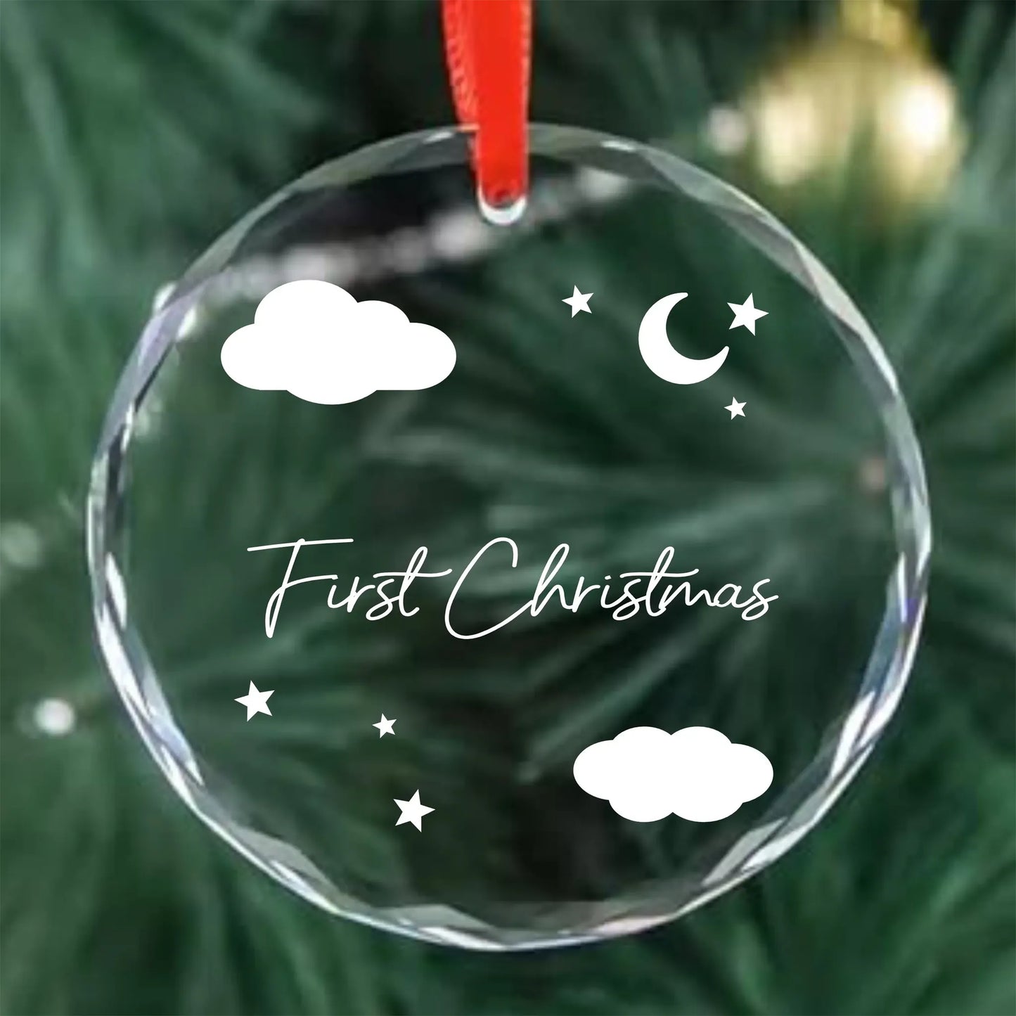 Baby’s First Christmas Personalized Glass Ornament