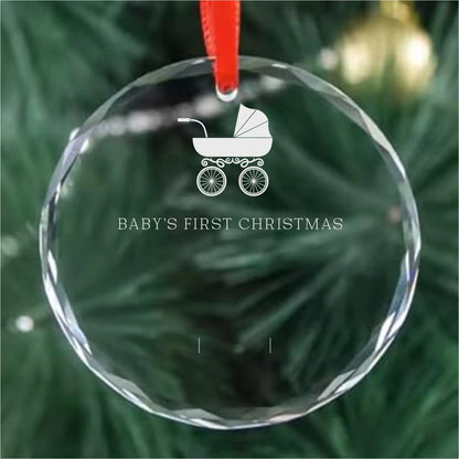 Baby's First Personalized Christmas Ornament - Baby Carriage