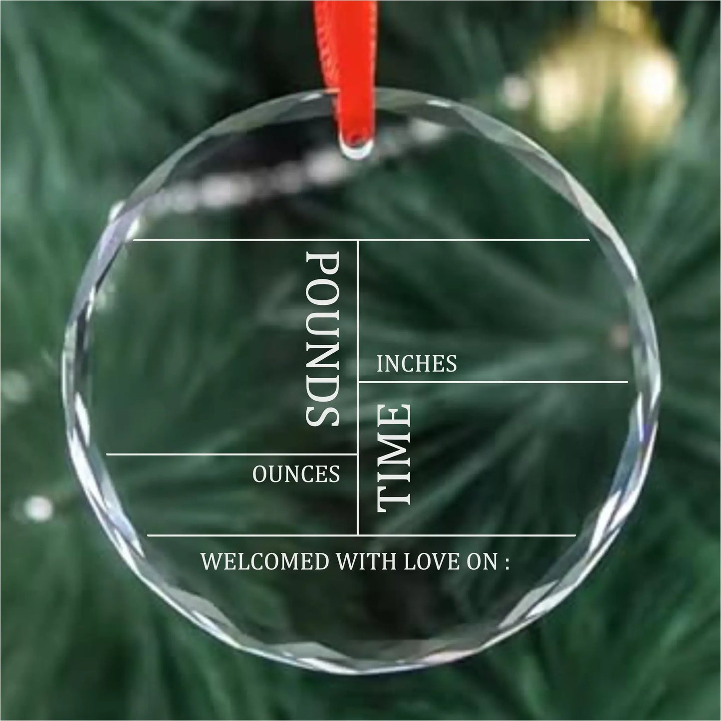 Baby's First Personalized Christmas Ornament - Birth Stats