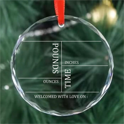 Baby's First Personalized Christmas Ornament - Birth Stats