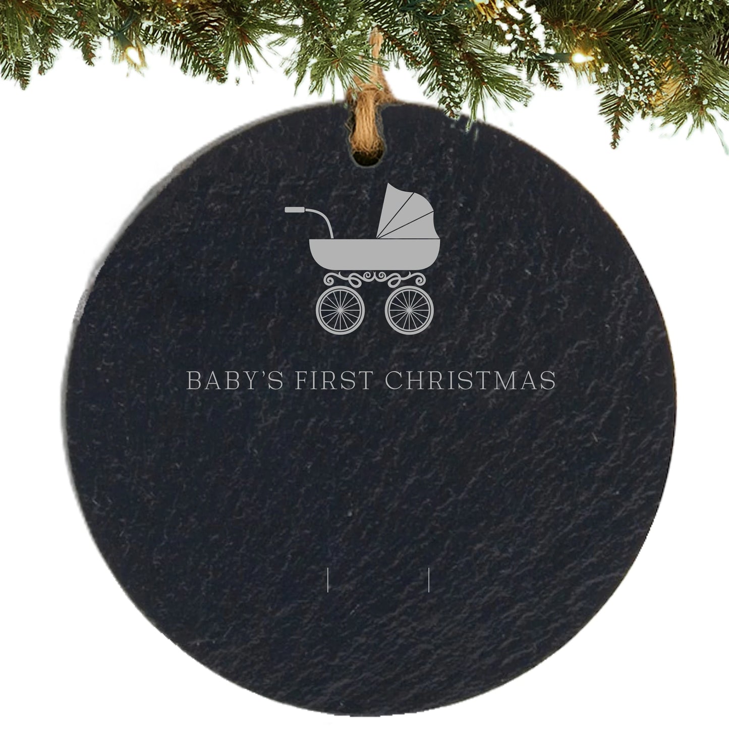 Baby's First Christmas Personalized Ornament - Baby Carriage