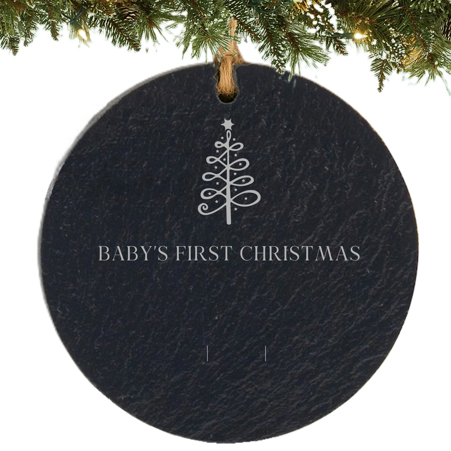 Baby's First Personalized Christmas Ornament - Tree & Birth Stats