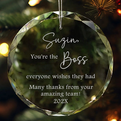 Best Boss Personalized Appreciation Ornament