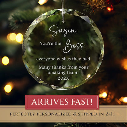 Best Boss Personalized Appreciation Ornament