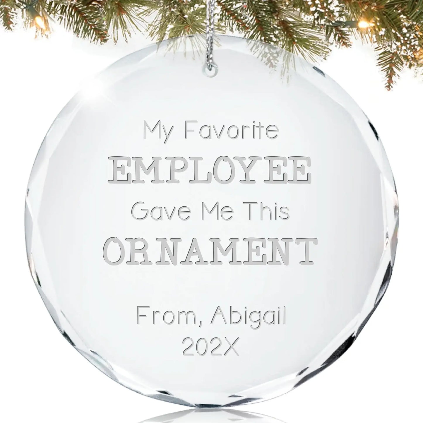 Favorite Employee Personalized Ornament
