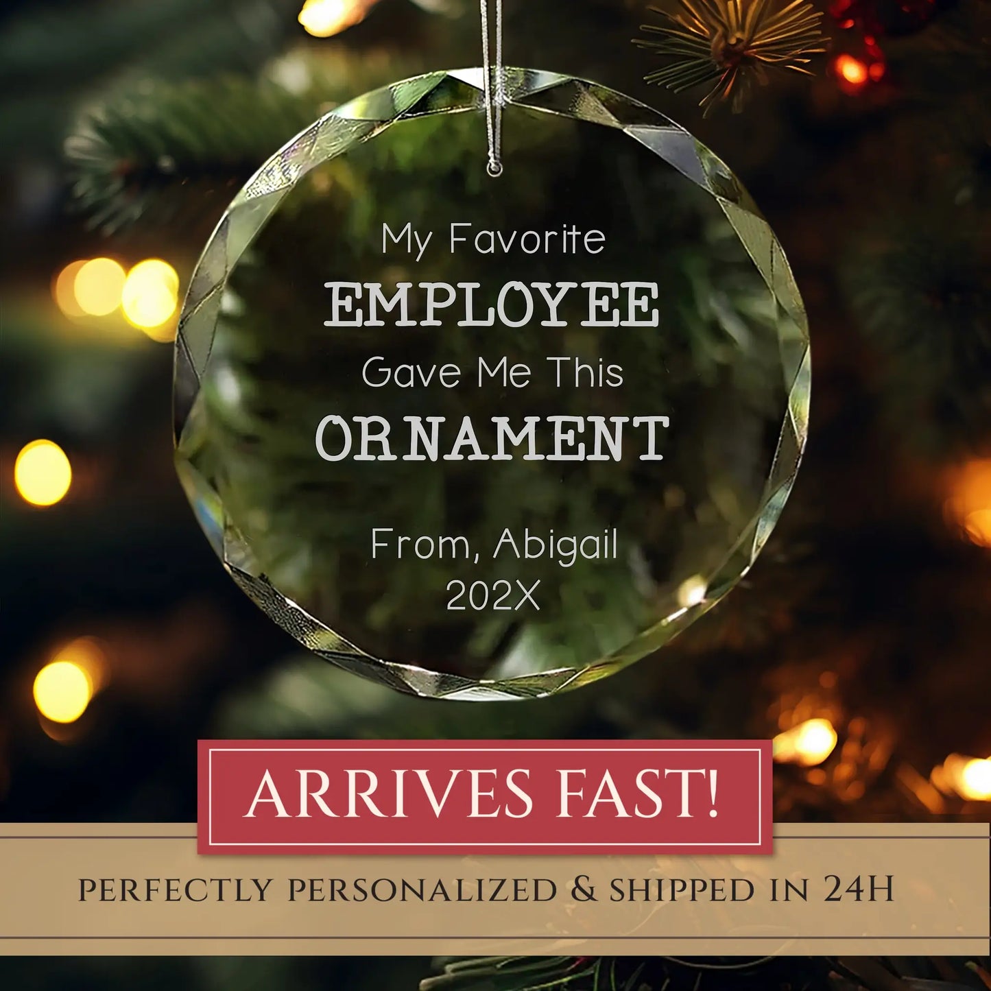 Favorite Employee Personalized Ornament