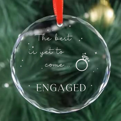 Engagement Personalized Ornament – The Best Is Yet to Come