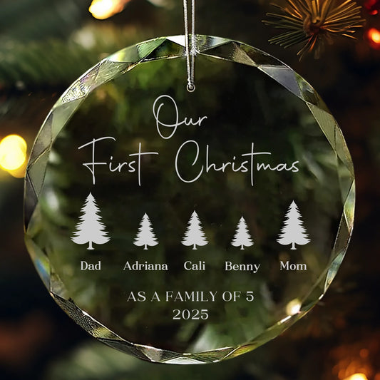 Our First Christmas Family of 5 Ornament
