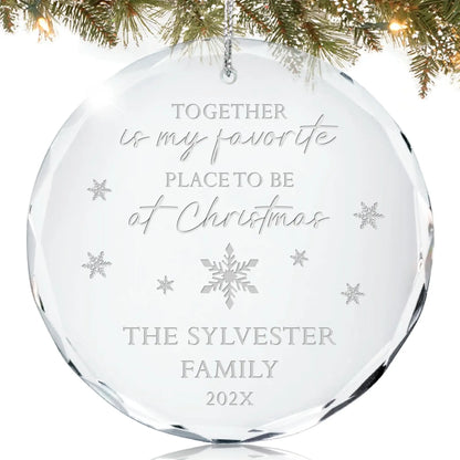 Family Christmas Quote Personalized Ornament