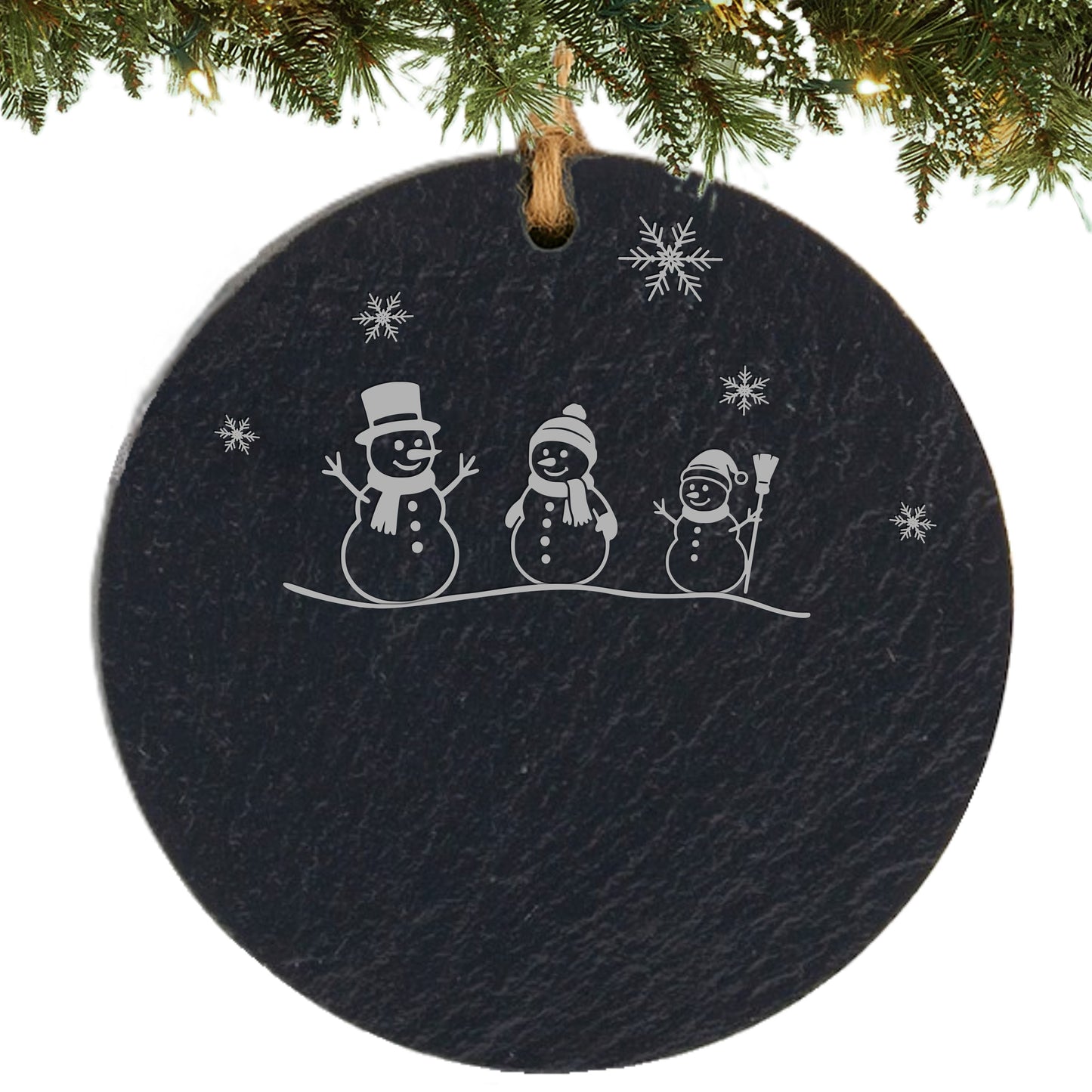 Snowman Family of 3 Personalized Ornament