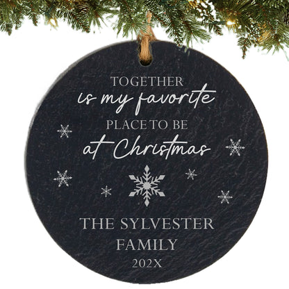 Family Christmas Quote Personalized Ornament