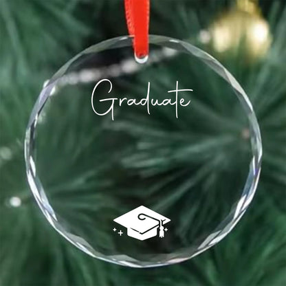 Graduate Personalized Glass Ornament – Class of 2025