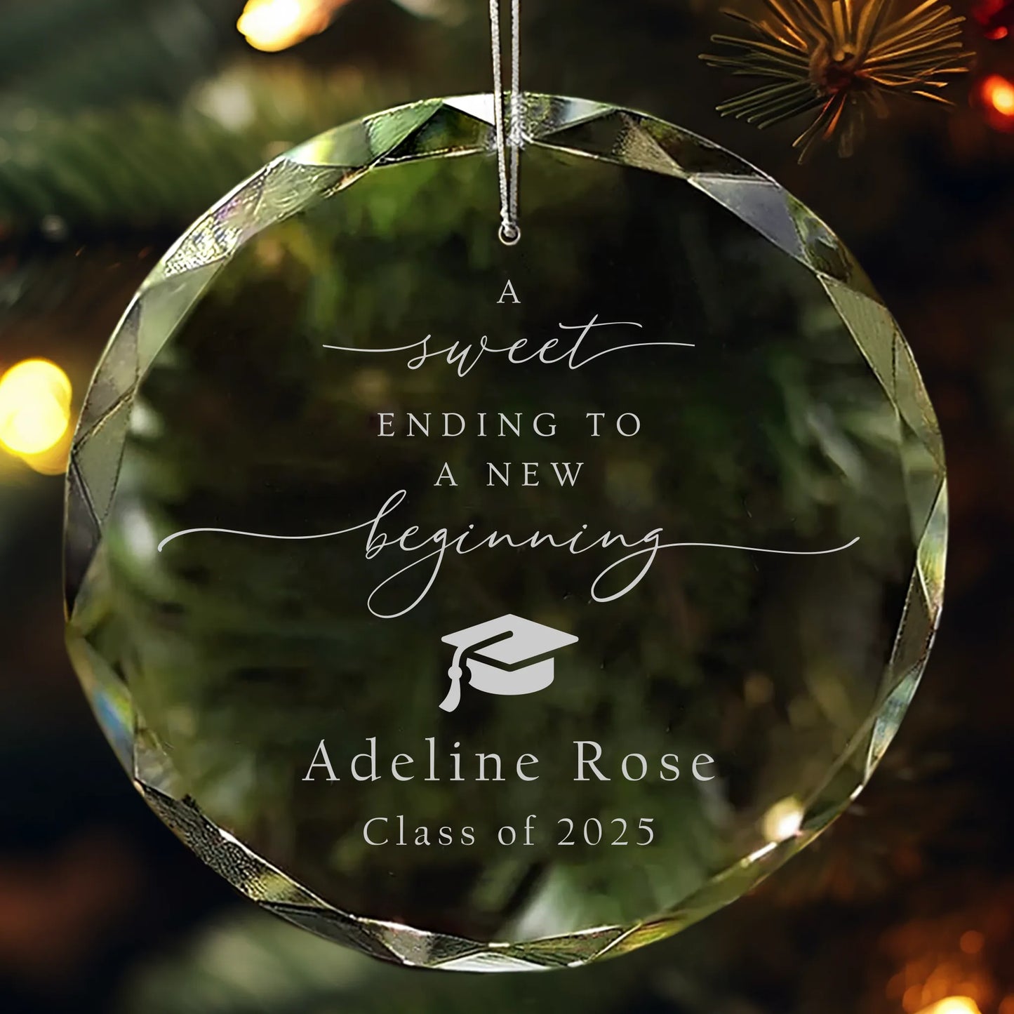 A Sweet Ending to a New Beginning Personalized Graduation Ornament