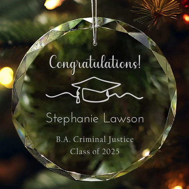 Class of 2025 Graduation Personalized Ornament custom graduation keepsake with name and year
