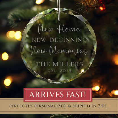 New Home Personalized Ornament – New Beginnings