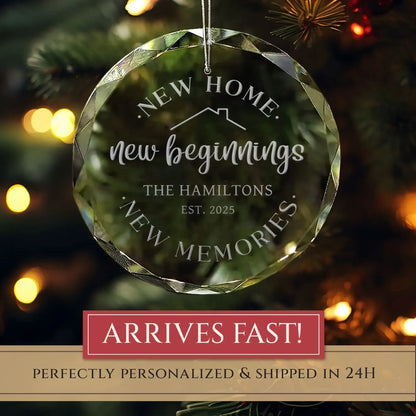New Home New Beginnings Personalized Ornament