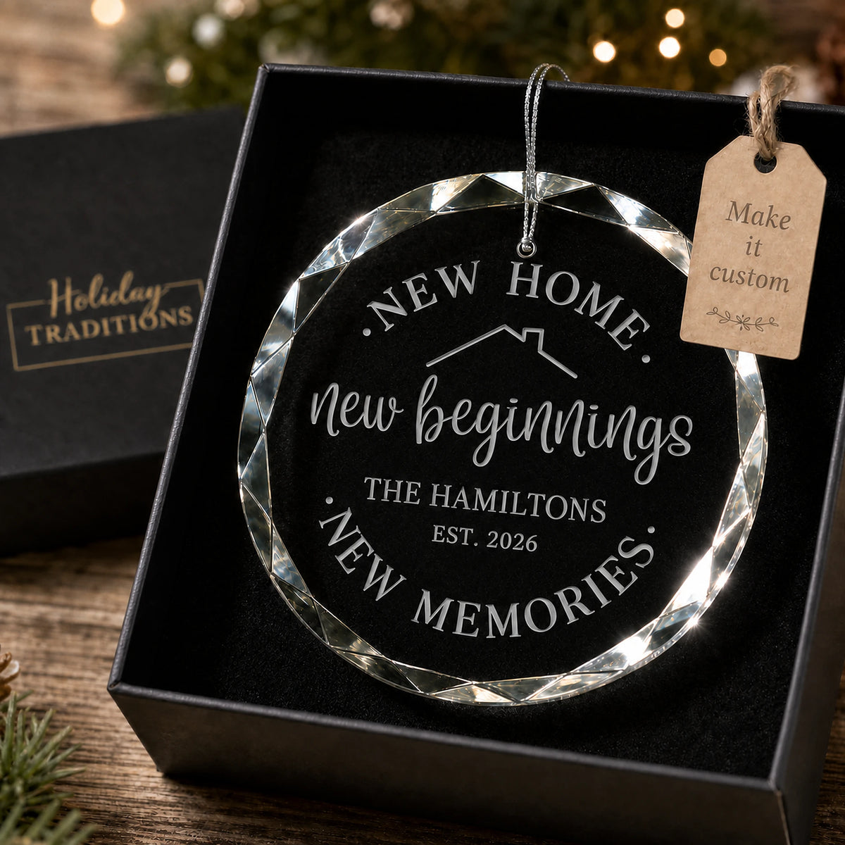 New Home Personalized Christmas Ornament (New Beginnings)